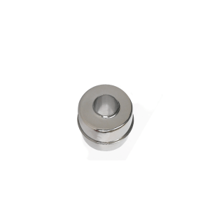 A small, round, metallic component—possibly a spacer or washer from the MS09-S Series Magnetic Float Switch—features a central hole and is photographed on a plain white background. by Standex Detect