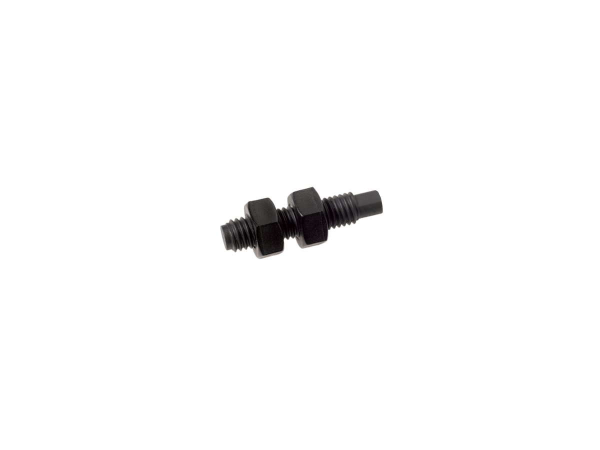 A black bolt and nut from the M11P Series Magnet collection. by Standex Detect